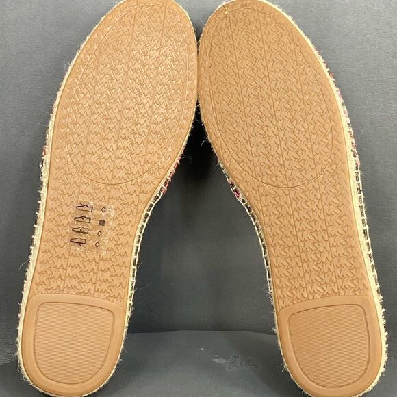 ✅MICHAEL Michael Kors Kendrick Multicolor Logo Print Slip-On espadrilles size 7 - Picture 8 of 10